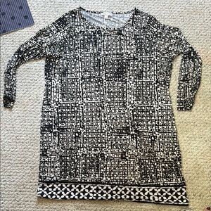 MICHAEL Michael Kors Black and White Patterned Dress